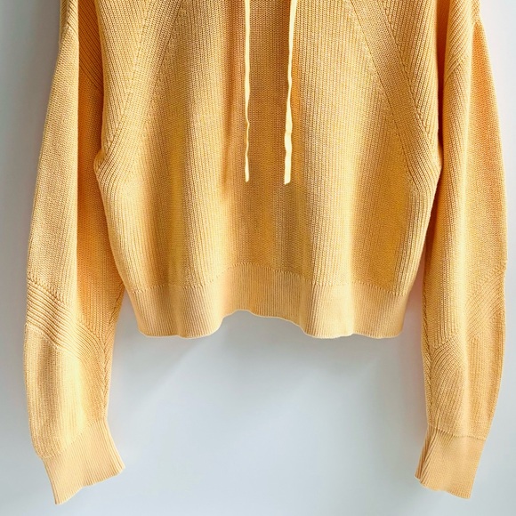 Rag & Bone Archetype Demi Hoodie Sweater Jacket Yellow Size Large - Picture 4 of 15